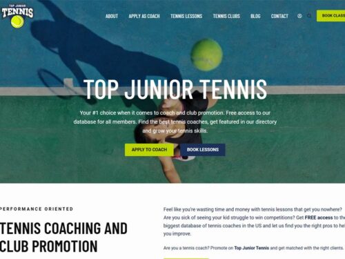 Professional Tennis Club Website